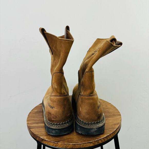 Lacrosse Solid Brown Leather Western Work Boot Men’s Size 9 - Picture 5 of 9